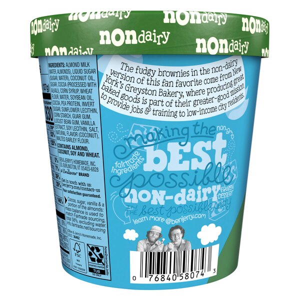 Ben & Jerry's Non-Dairy Chocolate Fudge Brownie Frozen Dessert, 16 oz