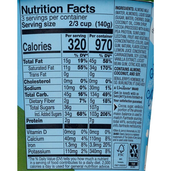 Ben & Jerry's Non-Dairy Cherry Garcia Frozen Dessert, 16 oz