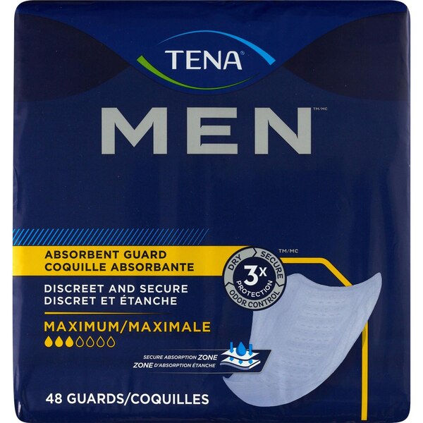 TENA Men's Maximum Guard Bladder Support, 48 CT