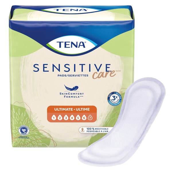 TENA Sensitive Care Ultimate Pads, Regular, 33 CT