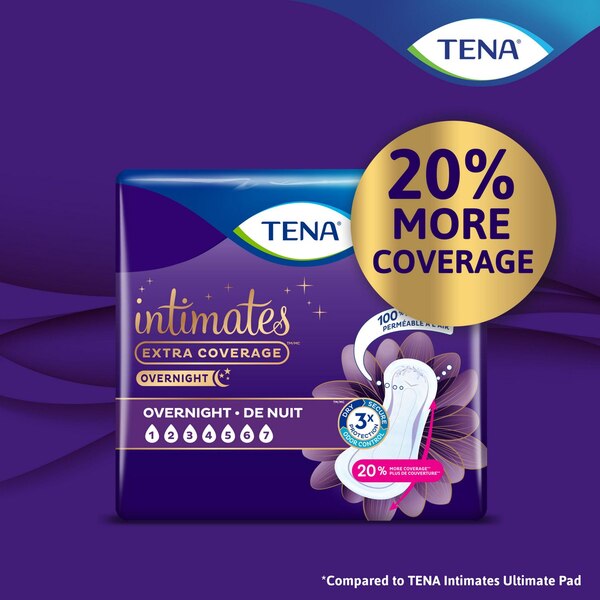 Tena Serenity Incontinence Overnight Pads for Women, 45 CT