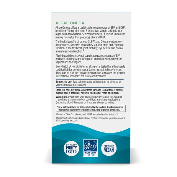 Nordic Naturals Algae Omega Softgels, 60 CT