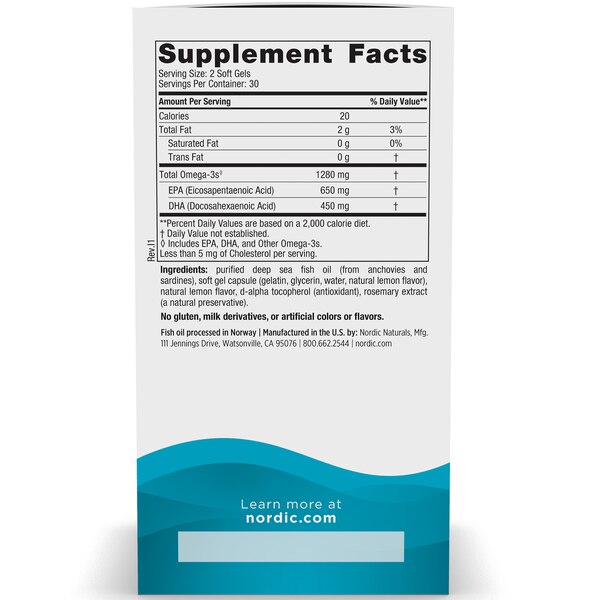 Nordic Naturals Ultimate Omega Supplement, 60 CT