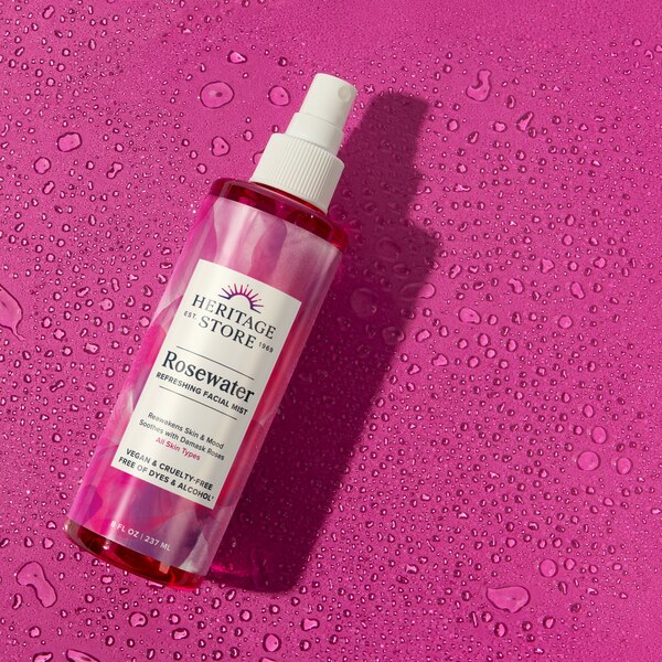 Heritage Store Rosewater Refreshing Facial Mist, 8 OZ