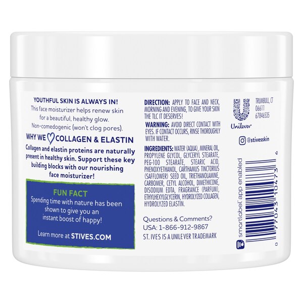 St. Ives Timeless Skin Collagen Elastin Facial Moisturizer, 10 OZ