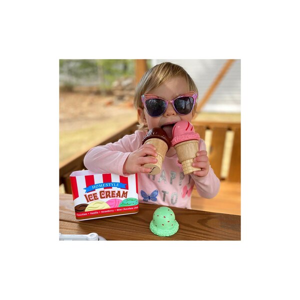 Melissa & Doug Scoop and Stack Ice Cream Cone Magnetic Pretend Play Set, Multicolor