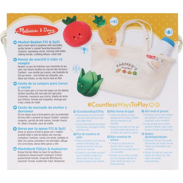 Melissa & Doug Multi-Sensory Market Basket Fill & Spill Infant Toy