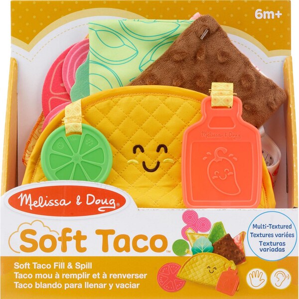 Melissa & Doug Multi-Sensory Soft Taco Fill & Spill Infant Toy