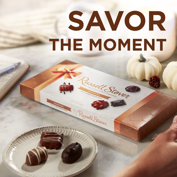 Russell Stover, Assorted Milk & Dark Chocolate Candy Gift Box 16 ct, 9.4 oz