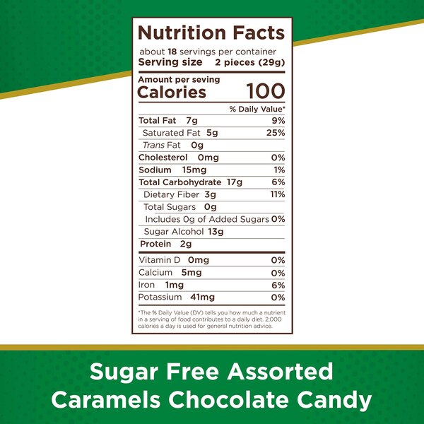 Russell Stover Sugar Free Assorted Chocolate Caramels, 17.6 oz