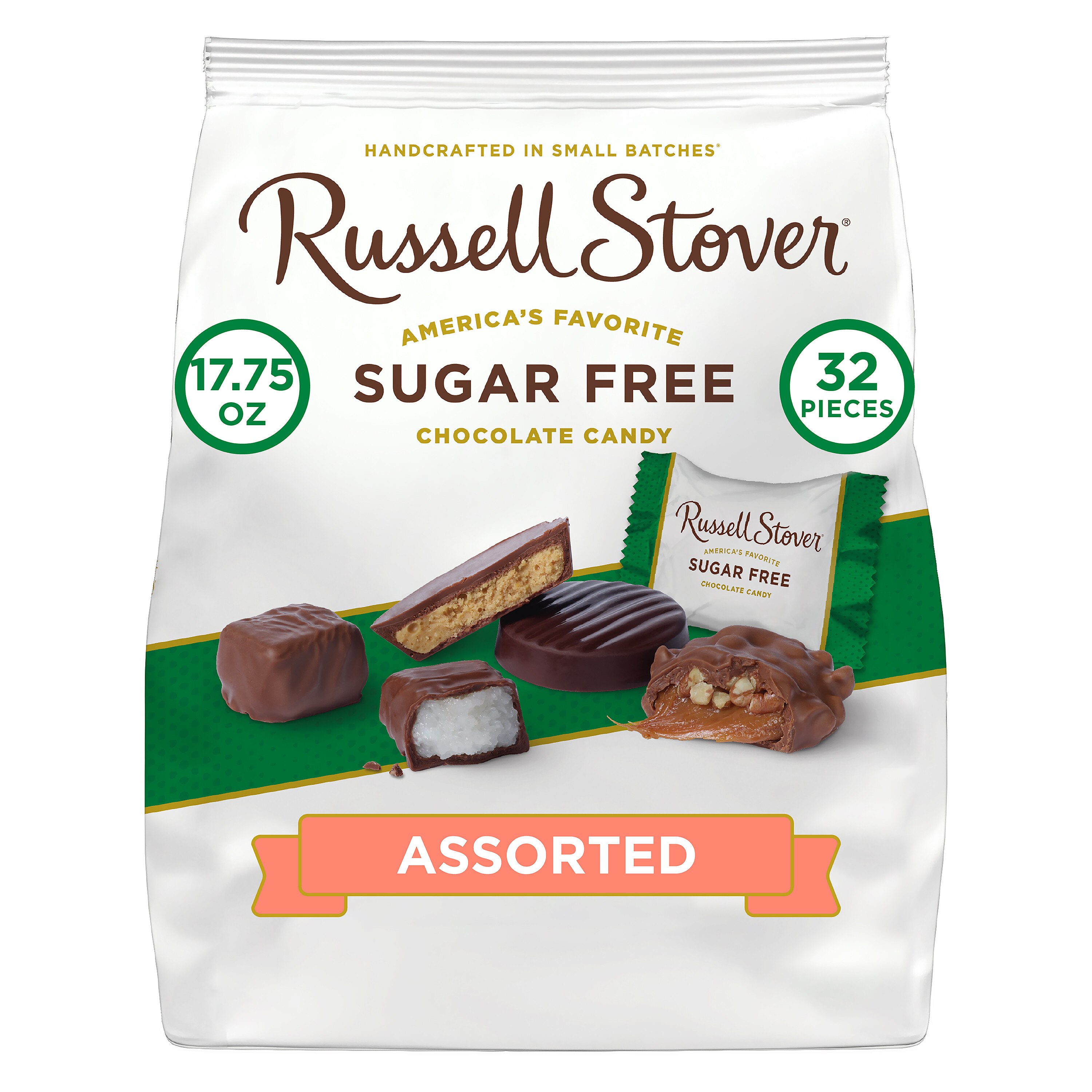 Russell Stover Sugar Free Chocolate Assortment with Stevia, 17.6 OZ