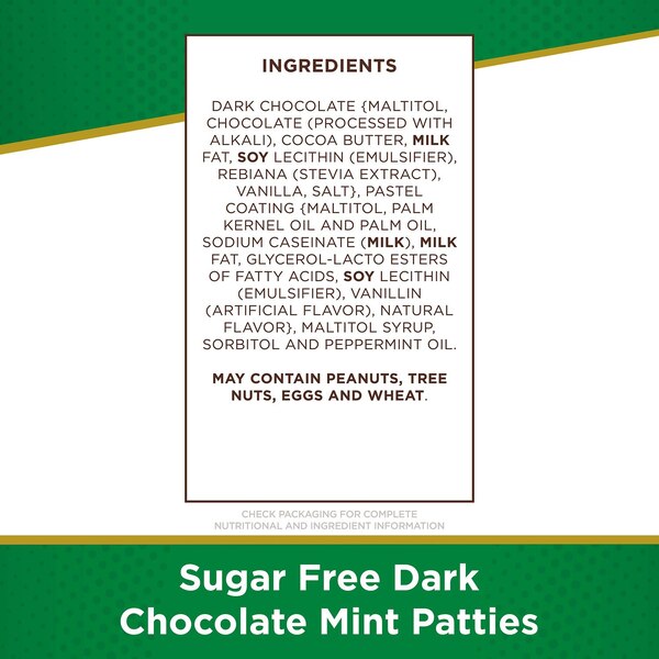 Russell Stover Sugar Free Mint Patties with Stevia, 3 oz