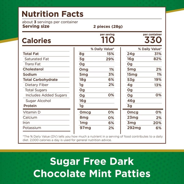 Russell Stover Sugar Free Mint Patties with Stevia, 3 oz