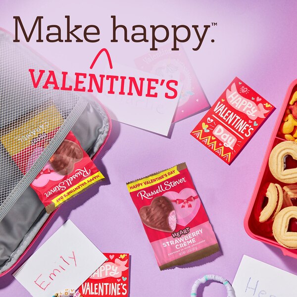 Russell Stover, Valentine's Day Milk Chocolate Strawberry Crème Heart, 1.3 oz
