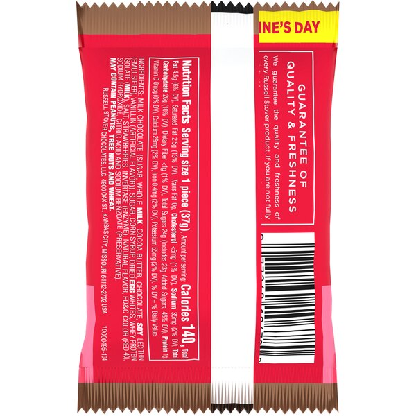 Russell Stover, Valentine's Day Milk Chocolate Strawberry Crème Heart, 1.3 oz