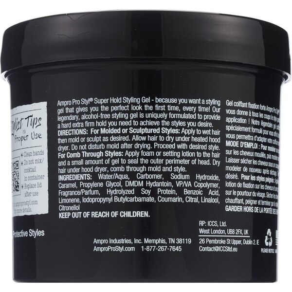Ampro Pro Styl Super Hold Protein Styling Gel, 32 OZ