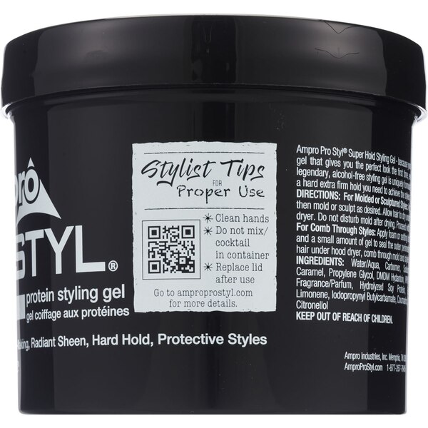 Ampro Pro Styl Super Hold Protein Styling Gel, 32 OZ