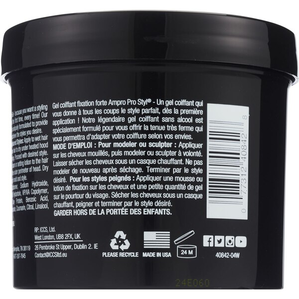 Ampro Pro Styl Super Hold Protein Styling Gel, 32 OZ