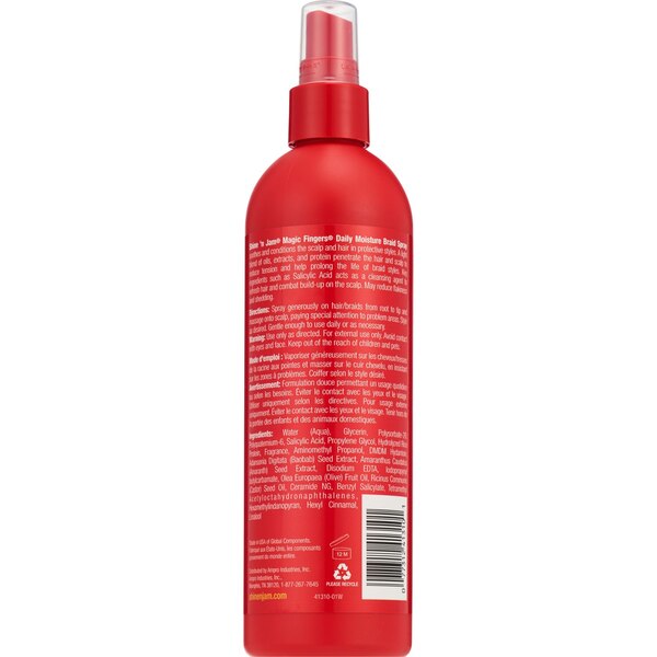 Ampro Shine 'N Jam Magic Fingers Daily Moisture Braid Spray, 12 OZ