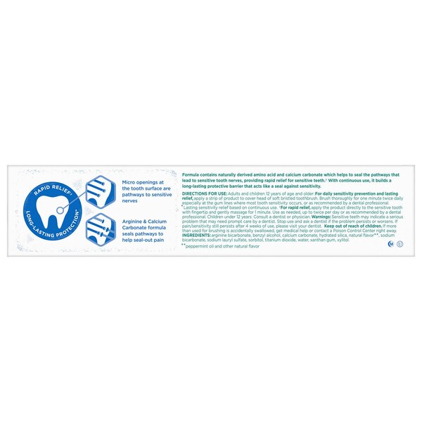 Tom's Of Maine Rapid Relief Sensitive Natural Fluoride-Free Toothpaste, Fresh Mint, 4 OZ