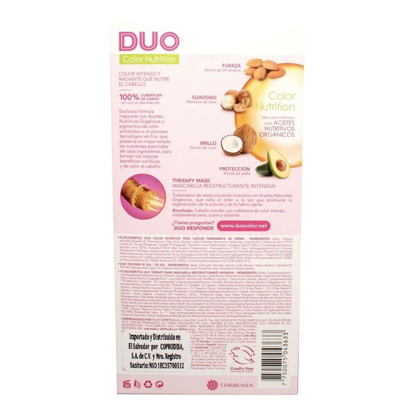Duo Color Nutrition Permanent Cream Hair Dye