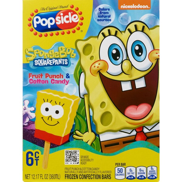 Sponge Bob Popsicle, 2.03 Oz