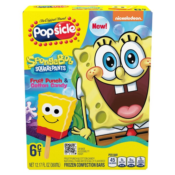 Sponge Bob Popsicle, 2.03 Oz