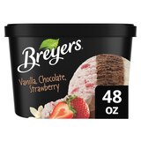 Breyers Original  Vanilla, Chocolate, Strawberry, Ice Cream For a Delicious Frozen Treat, 48 oz, thumbnail image