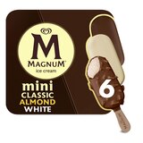 Magnum Mini Classic Almond White Ice Cream Bars, 6 ct, thumbnail image