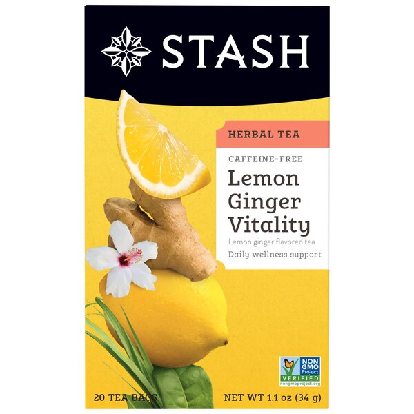 Stash, Lemon Ginger Vitality Tea, 20 Ct, 0.7 oz