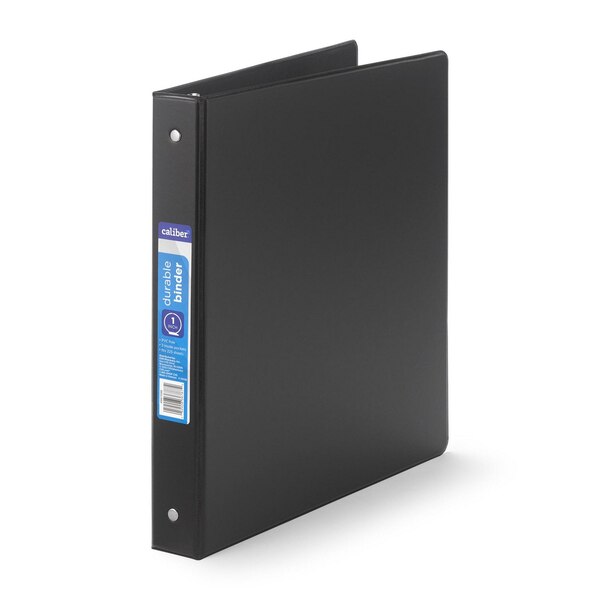 Caliber Reference Round 1 Inch Binder, Black