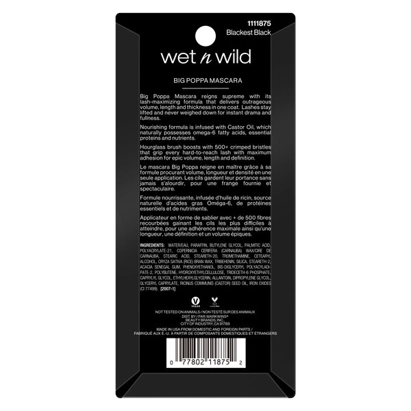 Wet n Wild Big Poppa Mascara, Blackest Black