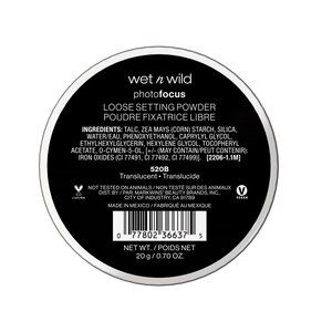 Wet n Wild Photo Focus Loose Setting Powder, Translucent, Banana