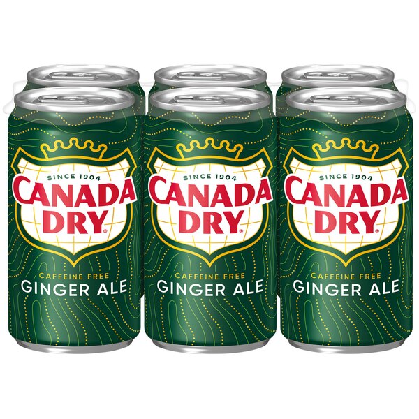 Canada Dry, Ginger Ale Soda Cans, 6 ct, 7.50 oz