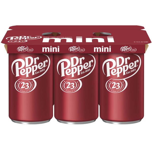 Dr Pepper, Cans, 6 ct, 7.5oz