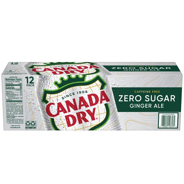 Canada Dry, Diet Ginger Ale Soda Cans, 12 ct, 12 oz