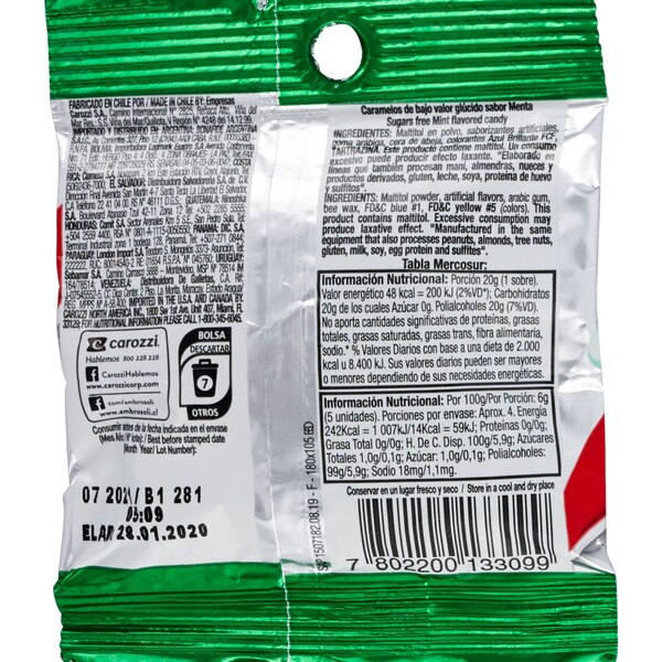 Ambrosoli Mentitas Zero (Sugar Free Mint Candies), 3.88 OZ