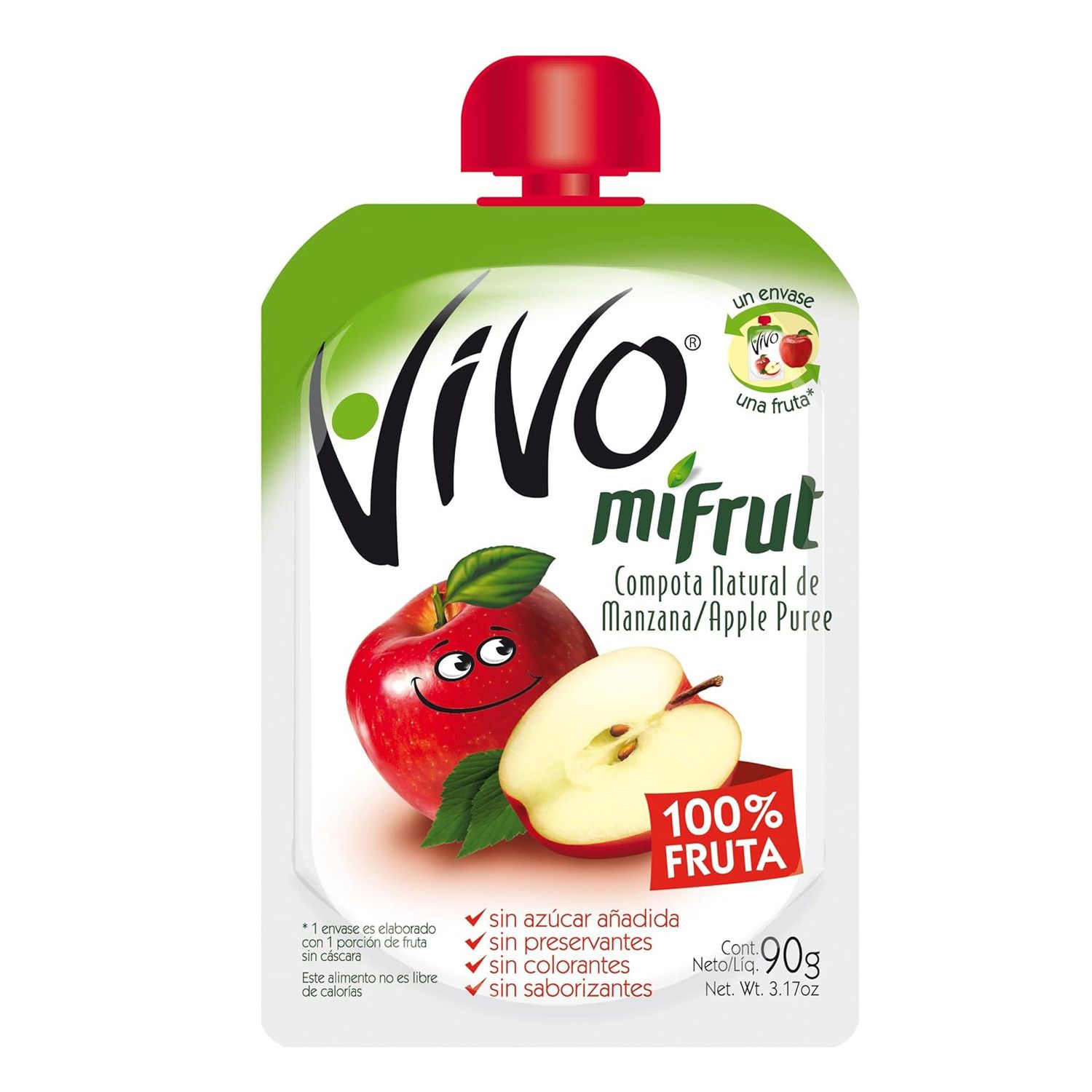 Vivo miFrut Apple Puree, 3.17 OZ