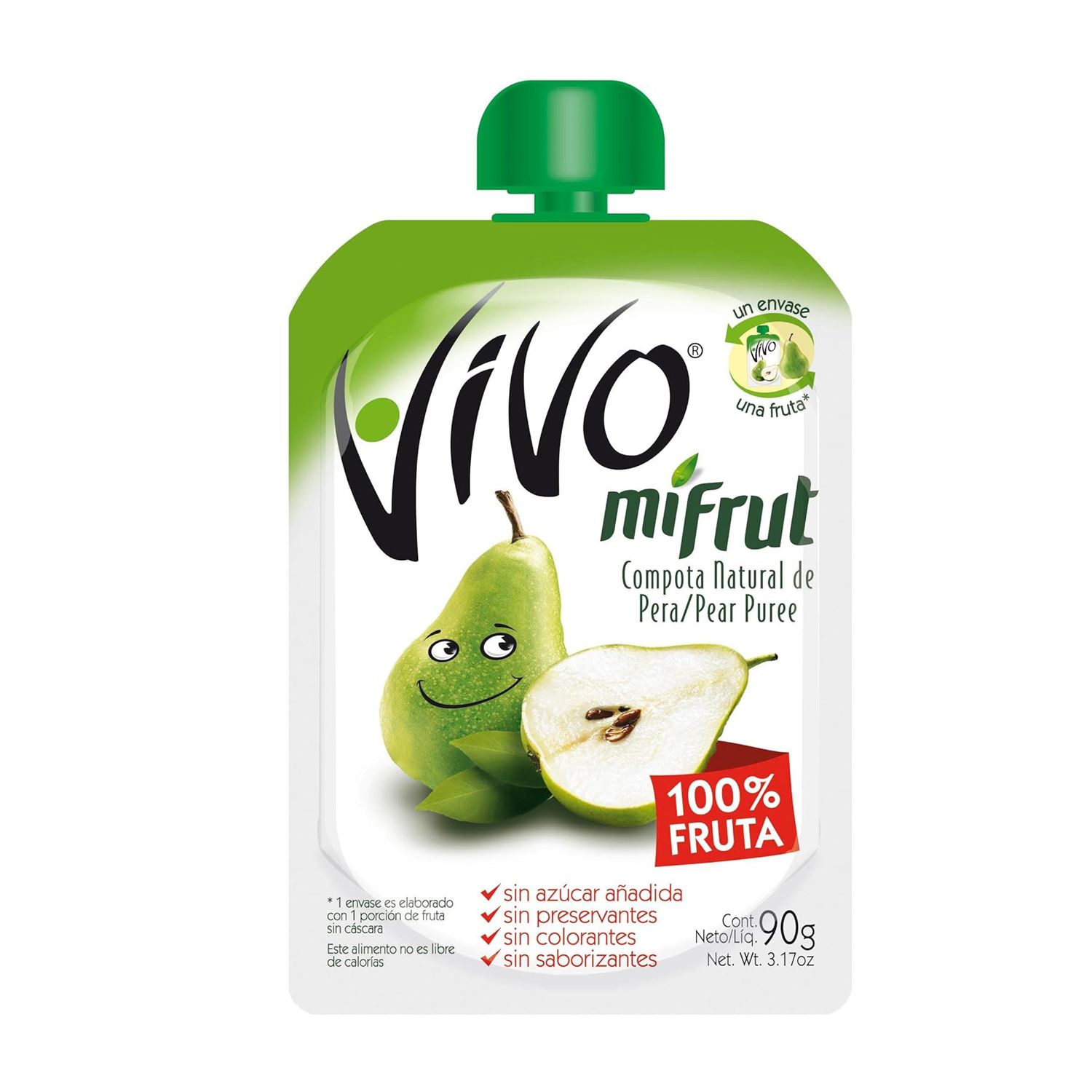Vivo miFrut Pear Puree, 3.17 OZ