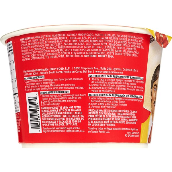 Tapatio Ramen Bowl, Original, 3.8 OZ