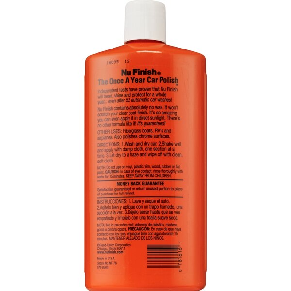 Nu Finish The Once A Year Car Polish, 16 oz