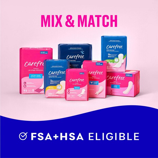 Carefree Acti-Fresh Extra Long Panty Liners To Go