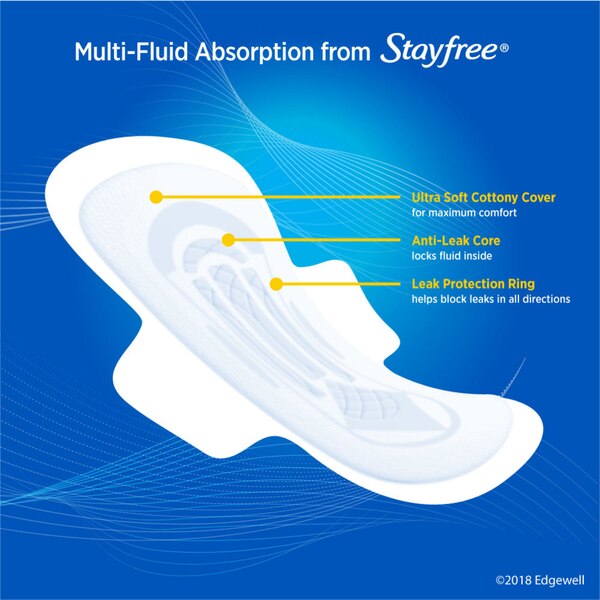 Stayfree Ultra Thin Pads with Wings Regular Absorbency