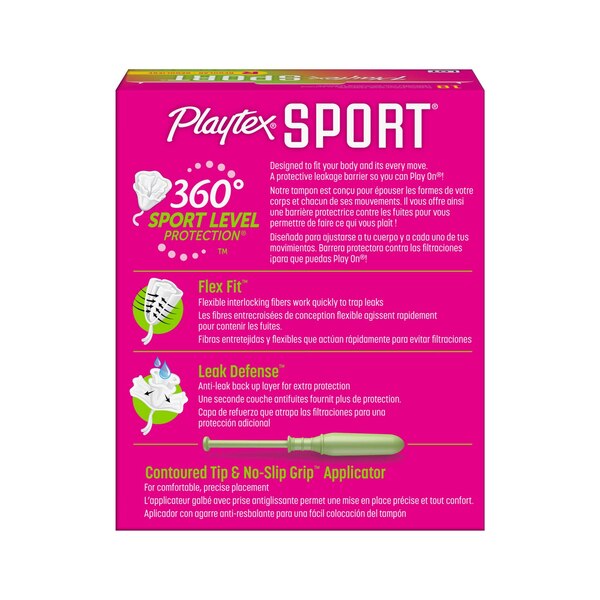 Playtex Sport Tampons, Unscented, Regular Absorbency