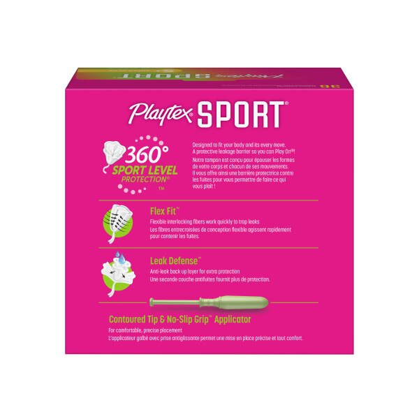 Playtex Sport Plastic Tampons Unscented Super Plus Absorbency,