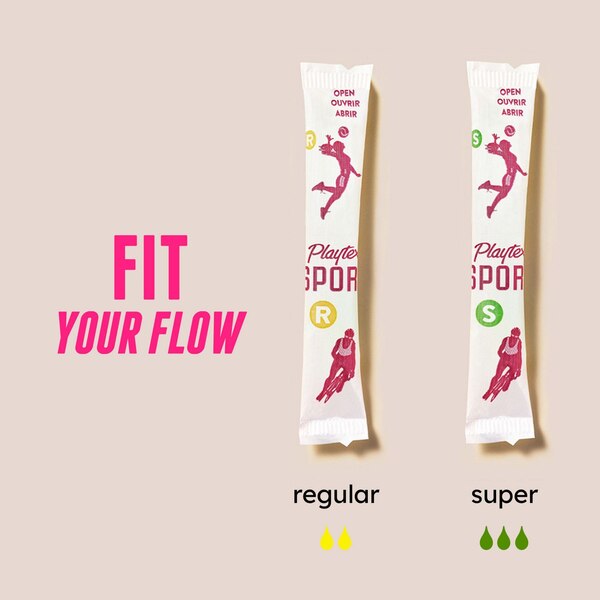Playtex Sport Tampons, Multi-Pack Fresh Scent, Regular and Super, 32 CT