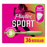 Playtex Sport Tampons, Unscented, Regular Absorbency, thumbnail image 1 of 11
