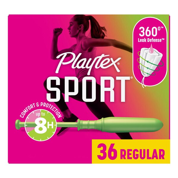 Playtex Sport Tampons, Unscented, Regular Absorbency