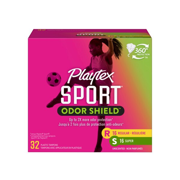 Playtex Sport Fresh Balance - Tampones con fragancia suave, Multi-Pack, Regular y Super Absorbency