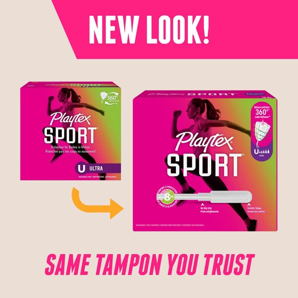 Playtex Sport Tampons, Unscented, Ultra Absorbency, 36 CT